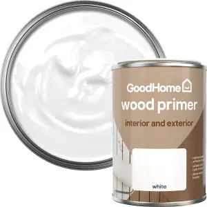 GoodHome White Multi-surface Wood Primer & undercoat, 250ml