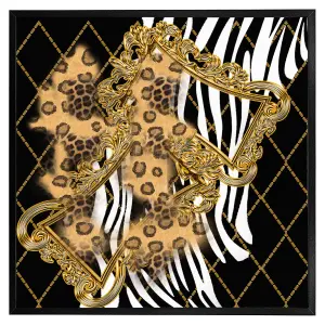 Zebra & baroque (Picutre Frame) / 16x16" / Grey