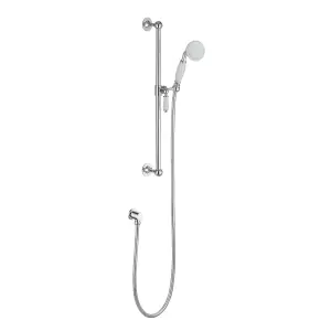 ENKI Chrome Traditional Brass & Ceramic Shower Slider Rail Kit ES009