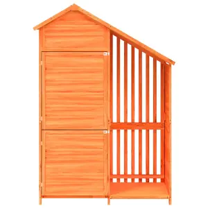 Berkfield Garden Tool Shed Brown 120x53.5x170 cm Solid Wood Pine