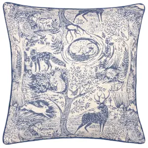 furn. Winter Woods Animal Chenille Feather Rich Cushion