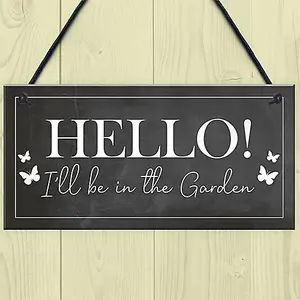 Red Ocean Garden Sign Novelty Garden Plaque Summer House Sign Garden Shed Sign Friendship Gift Shabby Chic Sign