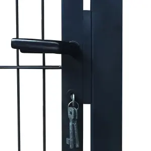 Berkfield Fence Gate Steel 106x248 cm Anthracite