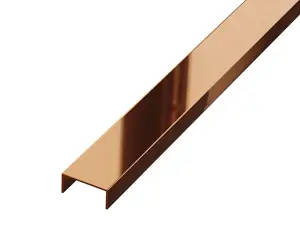 ILCOM decorative profile U 20mm x 2440mm x 0.6mm Copper Polished Stainless Steel