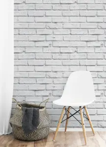 Arthouse White Brick Wallpaper