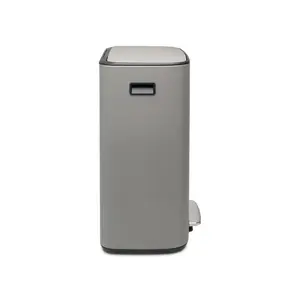 Brabantia Bo 30 Litre + 30 Litre Pedal Bin with Two Inner Buckets Mineral Concrete Grey