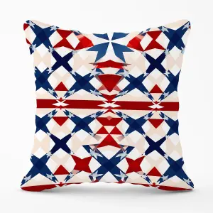 American Flag Abstract Pattern Outdoor Cushion 45cm x 45cm