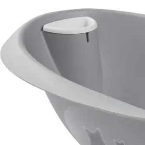 Keeeper Baby Bath with Soft Handle, Plug and Anatomically Shaped Bath Seat