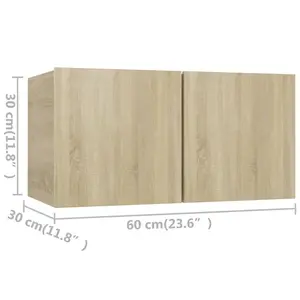 Berkfield 6 Piece TV Cabinet Set Sonoma Oak Engineered Wood