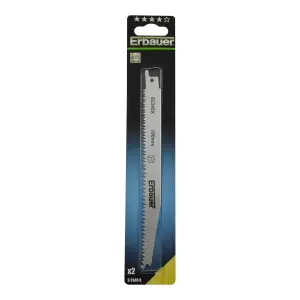 Erbauer Universal Reciprocating saw blade S2345X (L)200mm, Pack of 2