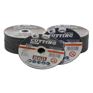 Sealey Cutting Disc 50-Pack 100x1.6mm 16mm Bore For Stainless Steel PTC/100CT50