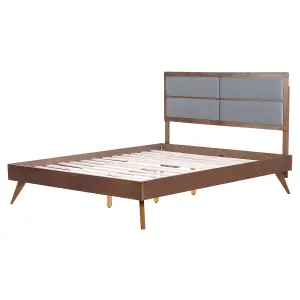 EU King Size Bed Dark Wood POISSY