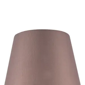 GoodHome Lokombi Taupe Fabric dyed Light shade (D)20cm