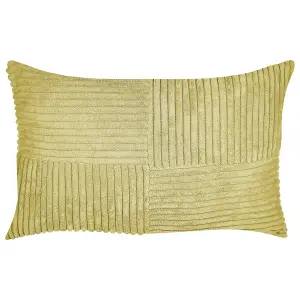 Set of 2 Cushions MILLET Corduroy 47 x 27 cm Solid Olive Green