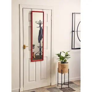 Overdoor Full Length Mirror Red