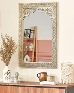 Beliani Traditional Wall Mirror PALI Metal Gold