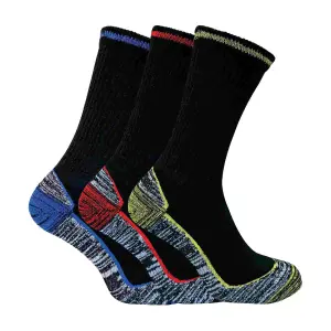 Mens 6 Pack Bamboo Work Socks 4-8 Black