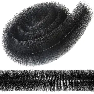 2 x Black Gutter Brush 4m x 100mm Prevents Debris & Moss