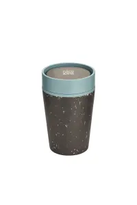 Circular Coffee Cup 8oz Black & Faraway Blue