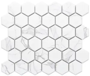 Mosaic sheet in ceramic on net 323mm x 277mm - Marble Honey