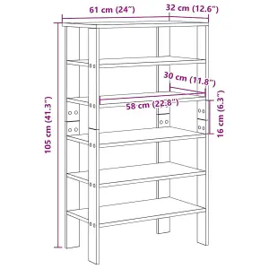 Berkfield Shoe Rack Sonoma Oak 61x32x105 cm Engineered Wood