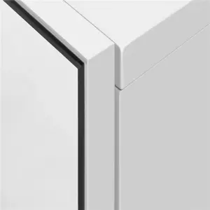 Yaheetech White Wall-Mounted Storage Cabinet with Three Mirror Doors