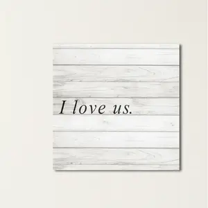 I Love Us Square - Wrapped Canvas Print 61cm H x 61cm W x 4cm D