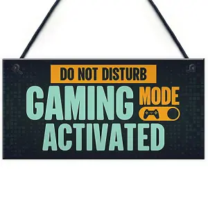 Red Ocean Gaming Room Door Sign Do Not Disturb Funny Gaming Sign For Boys Bedroom Gamer Gifts For Son Brother Christmas Birthday