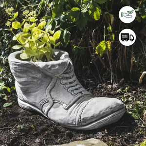 Shoe Outdoor Stone Garden Planter