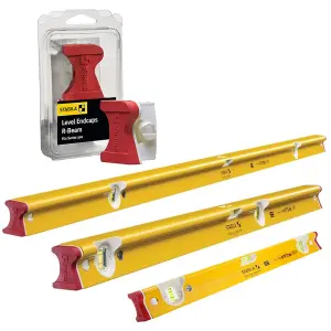 Stabila R-Type 3 Piece 60-180cm Builders Pro Spirit Levels +Replacement Ends