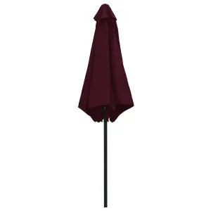 Berkfield Outdoor Parasol with Aluminium Pole 270x246 cm Bordeaux Red