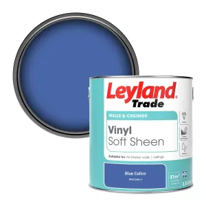 Leyland Trade Vinyl Soft Sheen Walls & Ceilings Emulsion Paint Blue Calico (PPG1246-7) - 2.5L