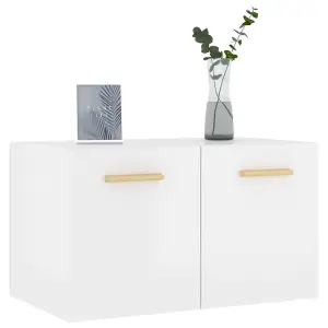 Berkfield Wall Cabinet High Gloss White 60x 36.5x35 cm Engineered Wood