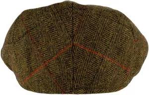 Jack Pyke Wool Blend Tweed Flat Cap, Tweed Brown / Large