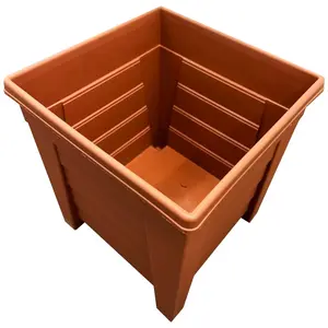 2 x Terracotta Grosvenor Square 33cm Flower Plant Pot For Home, Garden & Patios