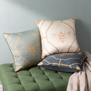 furn. Bee Deco Geometric Feather Filled Cushion