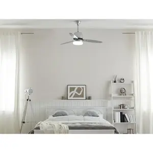 Bostick 74cm Ceiling Fan with Light Kit Silver