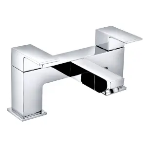 SunDaze Bathroom Bath Filler Mixer Tap Square Dual Handle Tub Level Faucet