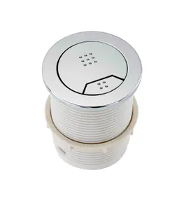 Toilet Flush Button Replacement 72mm Front - Dual Button Toilet Flush Buttons - Pneumatic Technology - Fingerprint Resistant