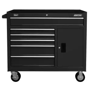 American Pro Rollcab 6 Drawer With Ball Bearing Slides 4 Keys Black AP4106B