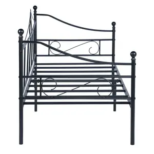 Roanne Single (90 X 190cm) Iron Daybed Black