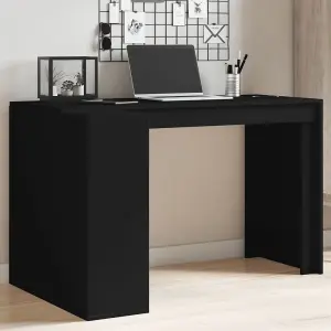 Berkfield Office Desk Black 123.5x73.5x75 cm Engineered Wood