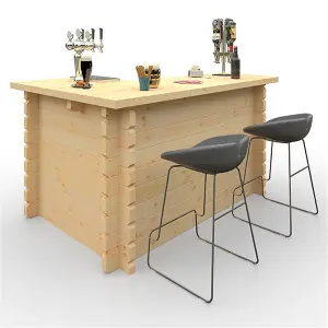 6ft x 4ft (1750mm x 1200mm) Horsforth Garden Corner Bar 44mm