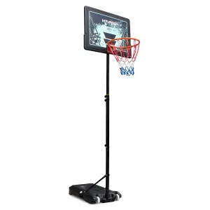 Hy-Pro Adjustable Basketball Stand - 1.6m - 2.6m, With Wheels, Portable, Backboard, Basketball Hoop, For Adults & Kids, Great Gift