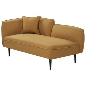 Left Hand Boucle Chaise Lounge Mustard CHEVANNES