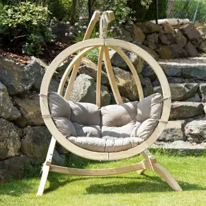 Globo Hammock Single Seater Chair Set - Taupe