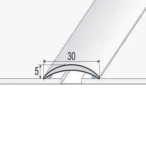 A03 30mm Anodised Aluminium Self Adhesive Door Threshold Strip - Inox, 0.93m