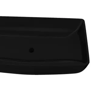 Ceramic Bathroom Sink Basin Black Rectangular