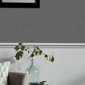 GoodHome Moivre Dark grey Concrete effect Textured Wallpaper Sample