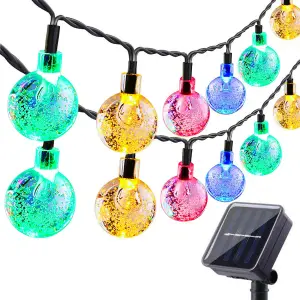 Waterproof Solar Powered Ball Fairy String Light in Multicoloured 7 Meters 50 LED